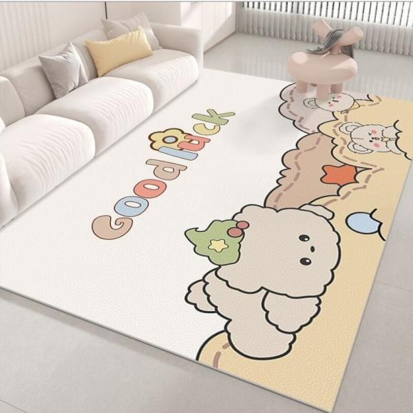 80*120cm Living Room Floor Carpets PVC Cartoon Animal Waterproof Carpet
