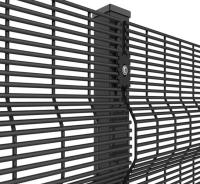 Negro de alta velocidad galvanizado de seguridad curva 358 cerca de PVC de seguridad de cerca antiascensión