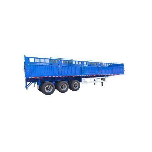 Heavy Duty 3 Axle 60 Ton Cargo Truck Fence Stake Transport Trailers Side Wall Semi Trailer