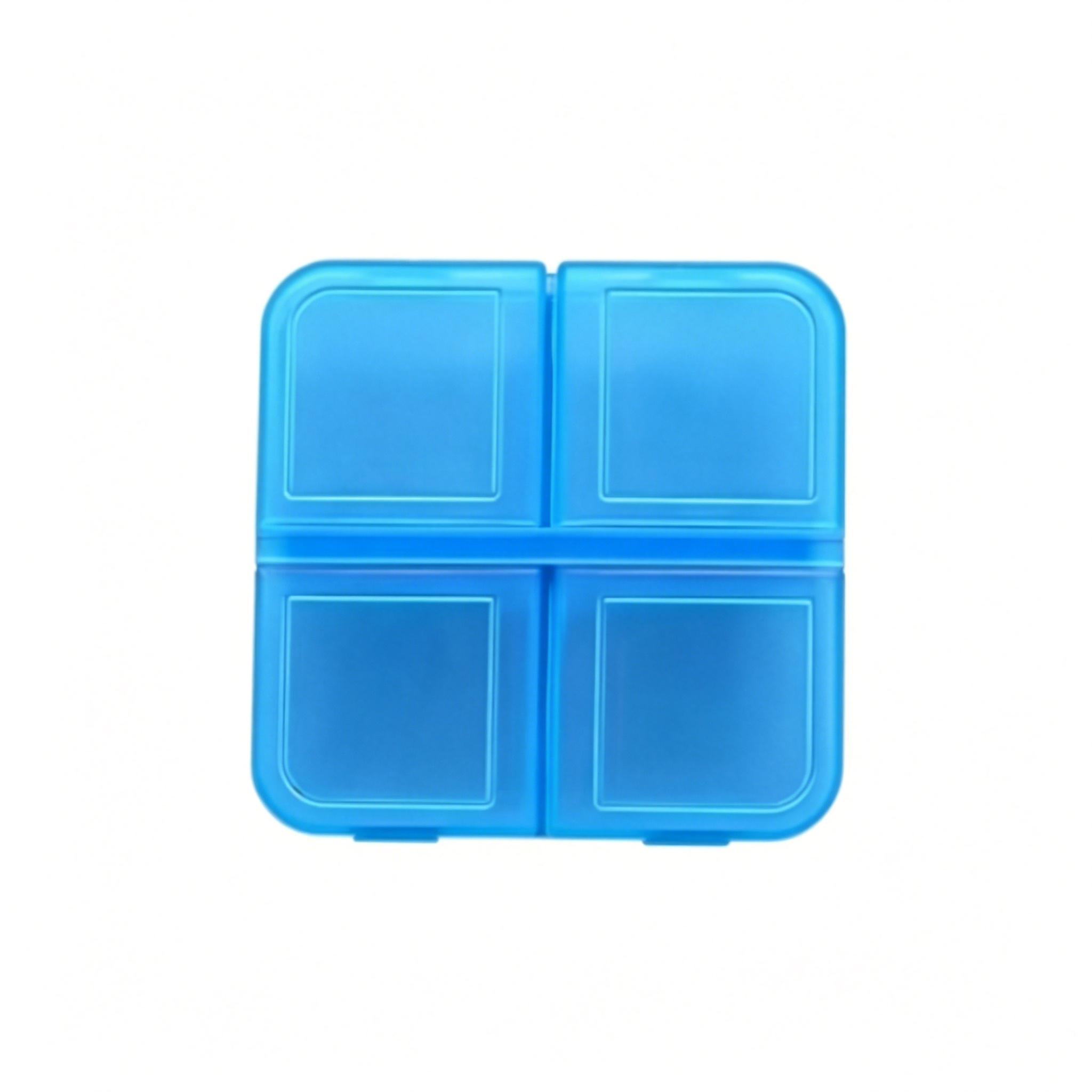 Mini 4-compartment square portable plastic box with dividers
