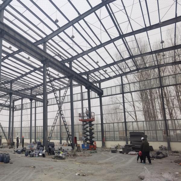 Steel Structure Warehouse with Large Canopy for Packaging Workshop