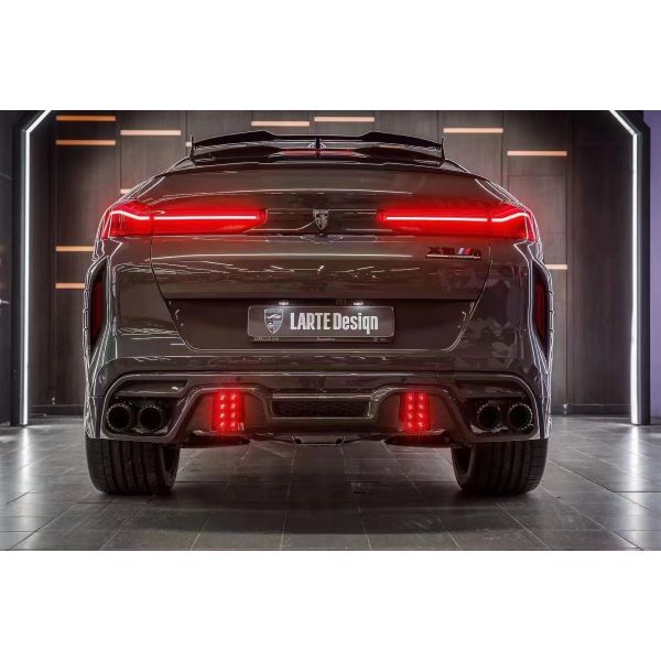 Auto Parts for BMW X6M F96 Carbon Fiber Body Kit X6M F96 Upgraded LARTE Design Style Front Shovel Diffuser Spoiler Body Kit