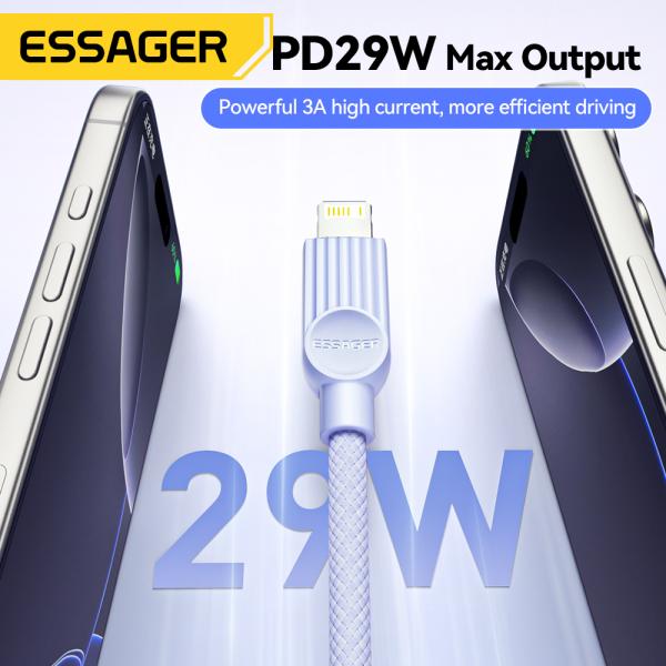 ESSAGER ES-X73 iPhone充電ケーブル USB C to Lightning 13 14 11 12 Pro Max用