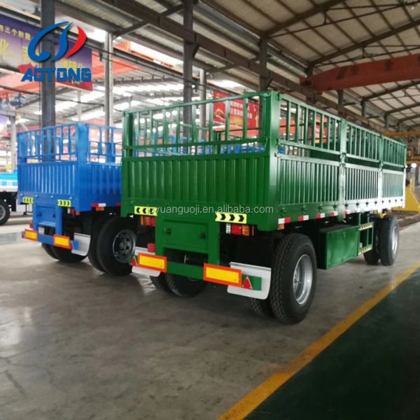Leaf Spring Suspension Farm Wagon Trailer With Turntable Drawbar Madagascar Full Type
