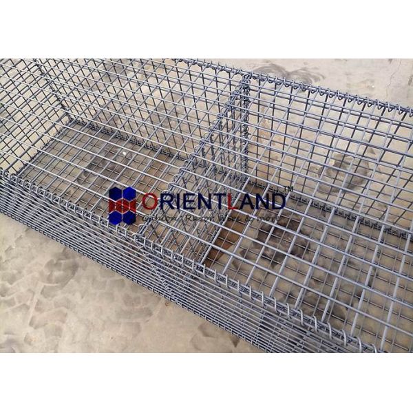Rock Wall Welded Mesh Gabions , Wire Steel Mesh Wire Baskets Retaining Wall