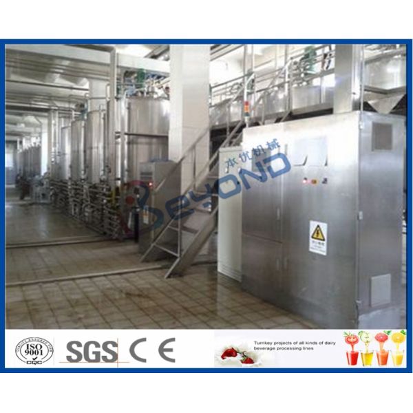 Full Auto Milk Manufacturing Plant , Yoghurt Processing Line Yogurt Making Machine
