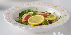 Daisy Underglaze Ceramic Dessert Plates , Faience Ceramic Dinner Set For Salad Food
