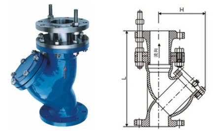 Expansion Rod 4 Inch Y Type Strainers , Industrial Ductile Iron Y Strainer