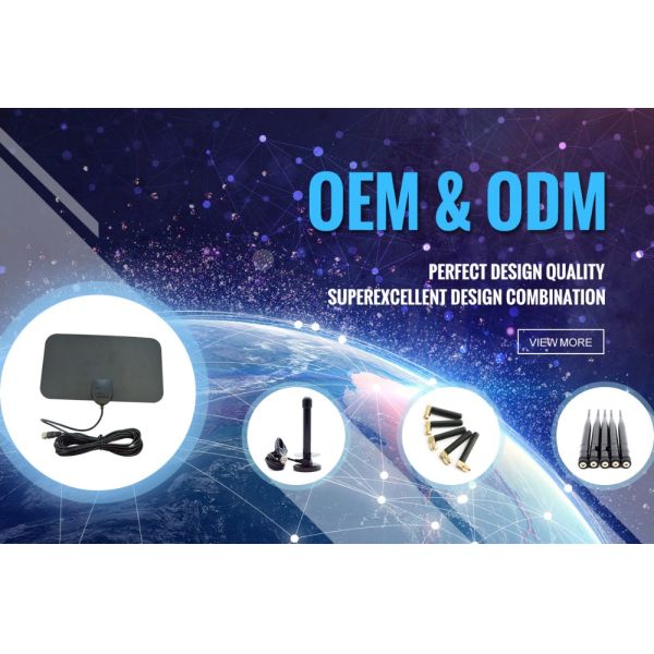 Indoor Black 3.0DB Magnetic Base Antenna 50W 1.0m Length With SMA Connector