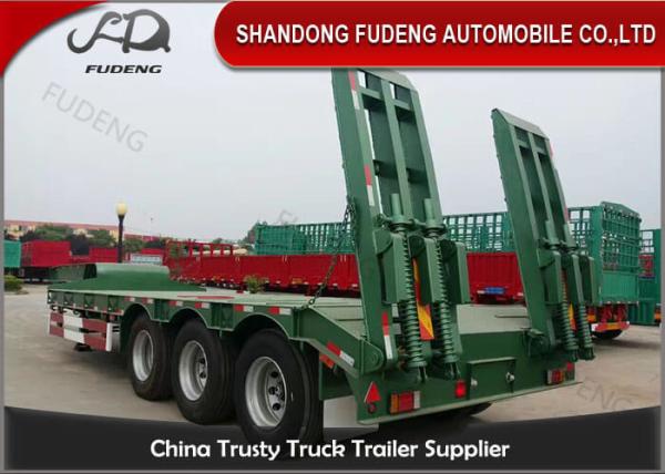 Welding Transport Q345B 13M 70T Low Loader Semi Trailer