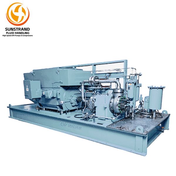 HMP 5000 Overhung Impeller Integrally Geared Pumps Multi Stage Section View