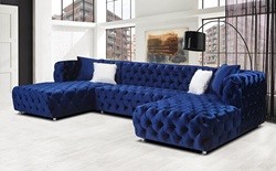 New Fashion Nordic Italian European Luxury Sofa Furniture Classic Black Shinny Velvet Tufted Sectional Sofa For Home