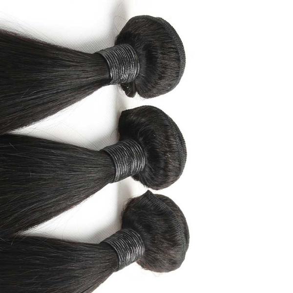 Real 3 Bundles Of Straight Virgin Hair Weave / Straight Human Hair Extensions