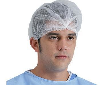 CE Approved Non-Woven PP Clip Strip Bouffant Doctor Nurse Mob Cap for Medical and Surgical