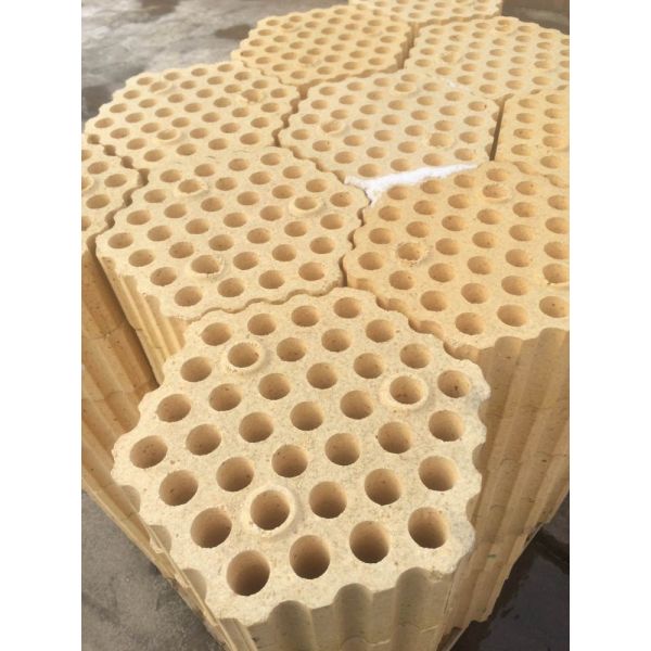 Electric Arc Furnace Fire Proof Checker Brick Made of Light Yellow Calcined Bauxite