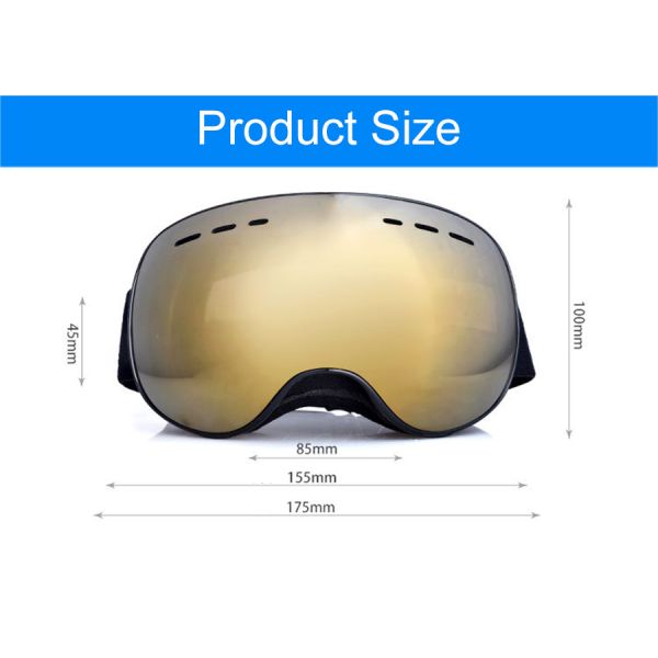 Custom UV 400 Anti-Fog Photochromic Ski Goggles with CE Certificate in Black/Custom