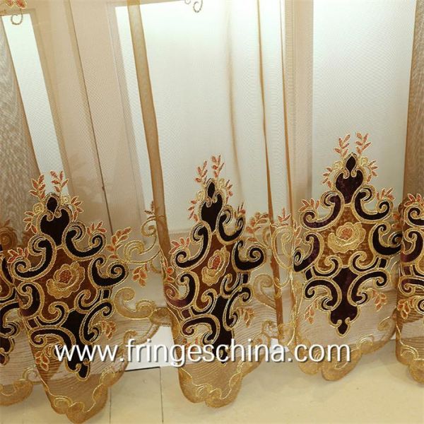 European Style Home Textile Blackout Jacquard Embroidery Window Curtain