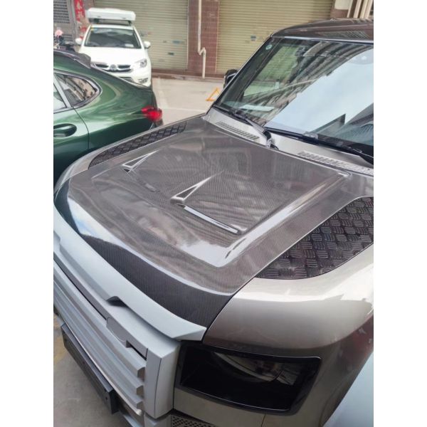 Carbon Fiber Hood for Land Rover Defender Carbon Fiber Material  Defender Upgraded SVR Style Cover