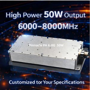 RF Power Amplifier Module with 50 Watt Covering 6 to 8GMHz for Signal Jamming Communication and Measurement
