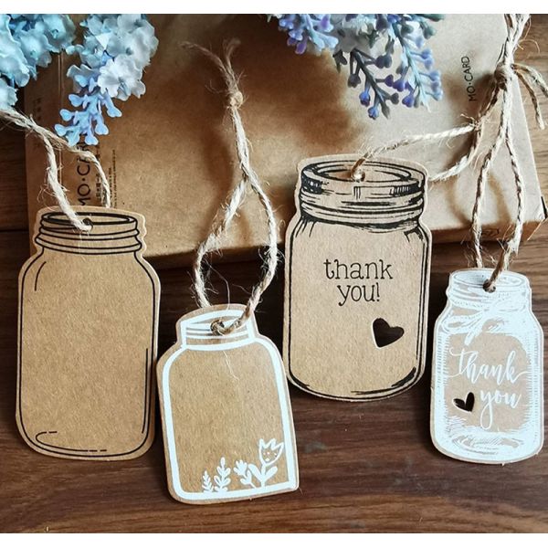 Embossing Handmade UV Thank You Clothing Tag Label For You Gift Box