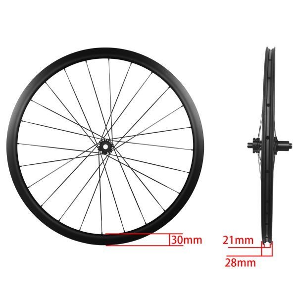 30mm Frame Mountain Bike Wheelset High Road Carbon Fiber Wheel Set 120 Ring Disc Brake
