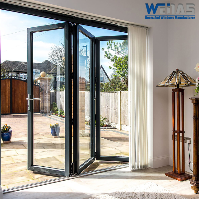 Energy Efficient Aluminum Folding Patio Doors With Double Glazed Low E Glass