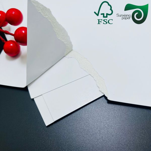 FSC 300gsm Single Sided Coated Paper High Folding Resistance For Food Packaging Takeaway Boxes