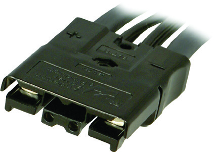 Power contacts rated 110 amps Anderson Power SBS50BLU-BK compact connector with