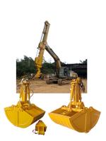 Excavateur pièces jointes Excavateur Clamshell Bucket pour bras télescopique Komatsu Cat Sany Excavateur
