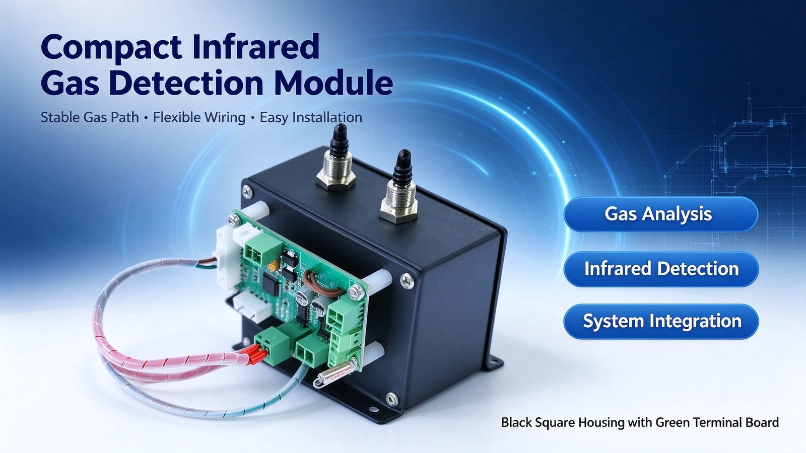 Infrared Multi Gas Detector Module For CO CO2 CH4 C3H8 SF6 SO2 With Sound Alarm