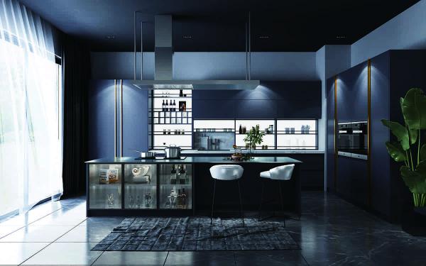 Gold Trimmed 304j1 Stainless Steel Kitchen Countertops Cabinets Island Unit