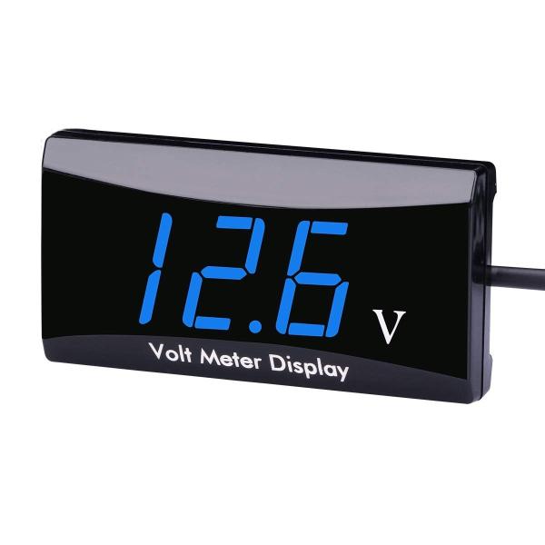 ABS 39cm 12Volt Motorbike Motorcycle Volt Meter Mini LED Display