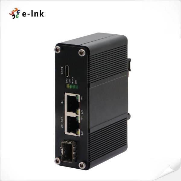 Compact USB-C Ethernet Adaptor with Gigabit RJ-45 and Fiber Support