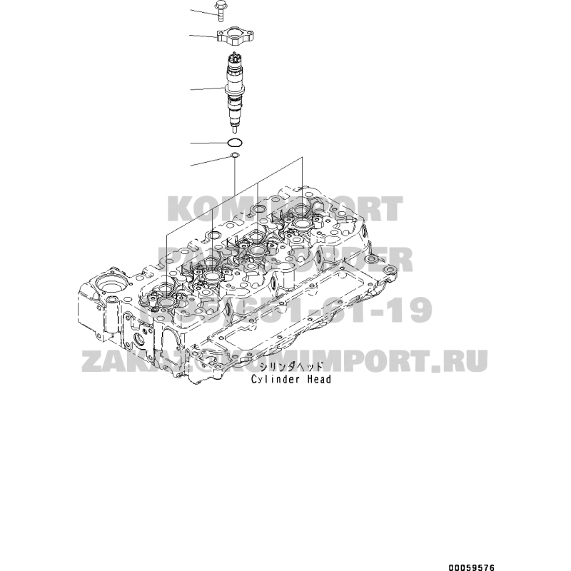 Original Excavator Injector 445120059 445120231 For Diesel Engine S6D107