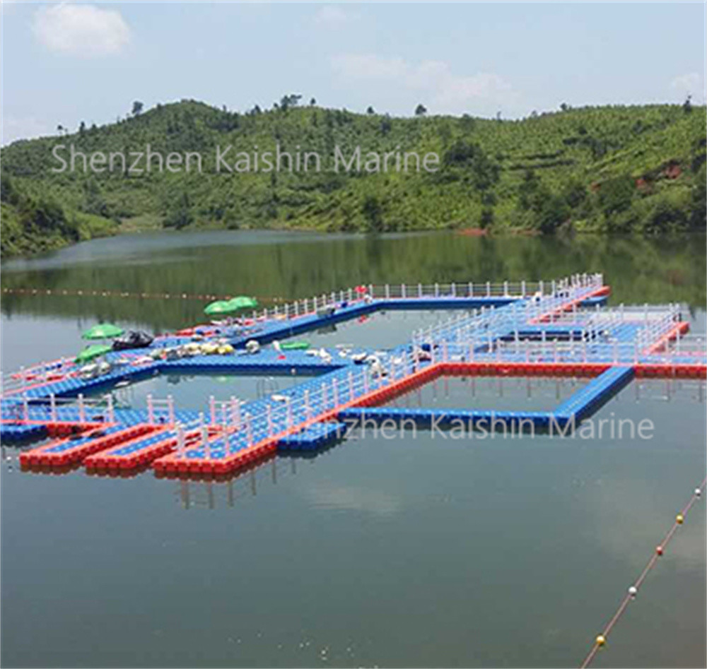 Долговечный HDPE EPS плавучий кубический док легкий оранжевый синий серый черный понтон