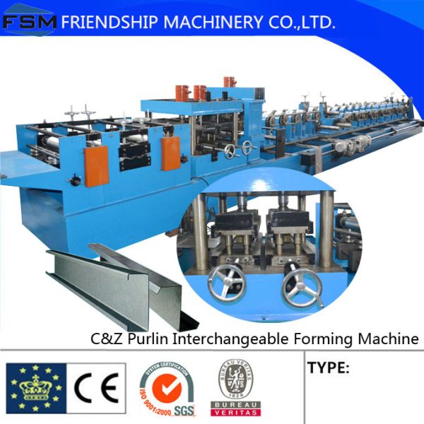 petit pain de Purlin de l'acier C Z du moteur 15KW principal formant des machines avec 80-300mm