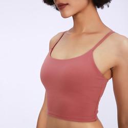 Workout Women High Impact Sports Bra Crew Neck Knitted Fabric