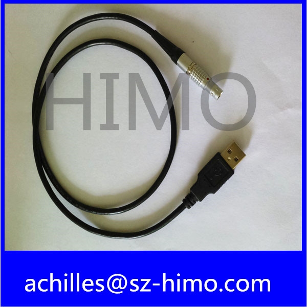 2 3 4 5 6 pin high voltage lemo to USB 3.5 connector power cable assembly