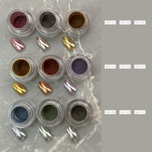 Nail powder Super bright metal magic mirror powder for nail enhancement retro golden nail art decoration