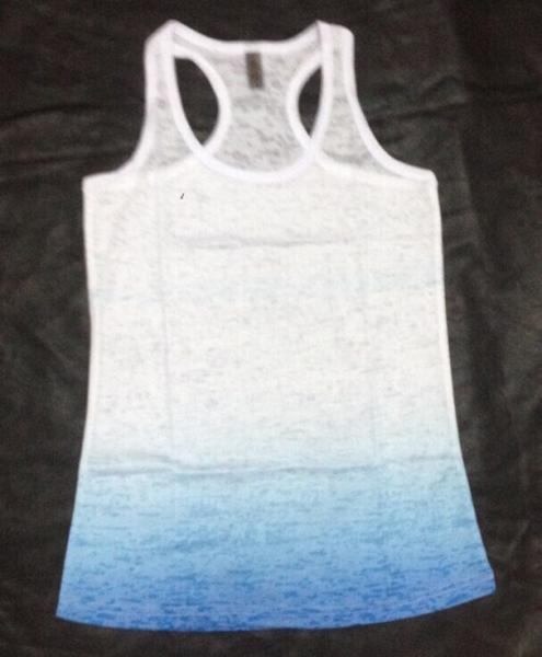 Polyester Cotton Gym Racerback Tank , Burnout Tank Top Anti Pilling