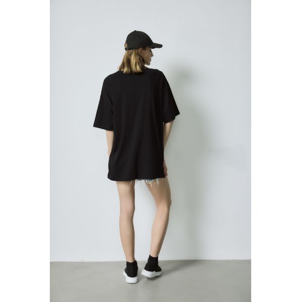 Oversized Basic Tank Top Black Graphic OEM ODM Streetwear T-Shirt
