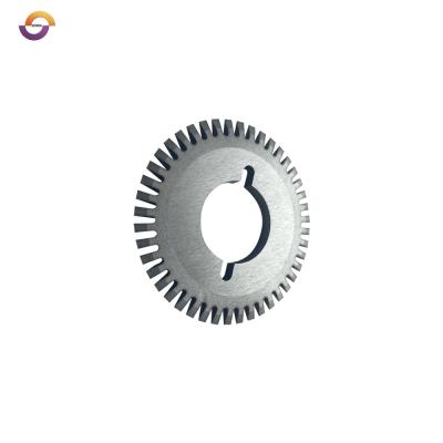 Aperta lâmina serrilhada de faca de corte de precisão circular de aço inoxidável