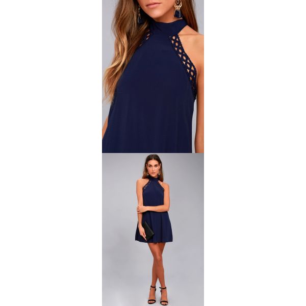 сексуальное баклесс платье дамы хальтер