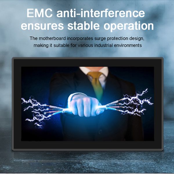 15.6 pouces IP65 Touch capacitif en acier inoxydable Android Terminal de contrôle industriel monté à l'arrière avec montage mural intégré