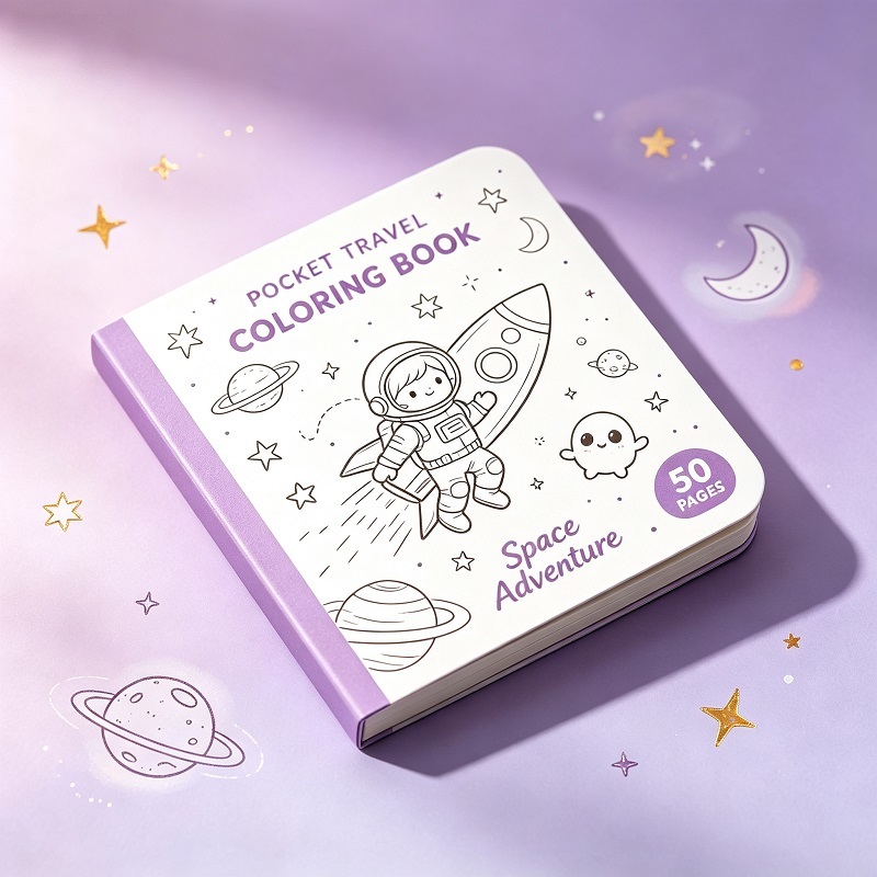 Pocket Size Travel Coloring Book With Rounded Safety Corners