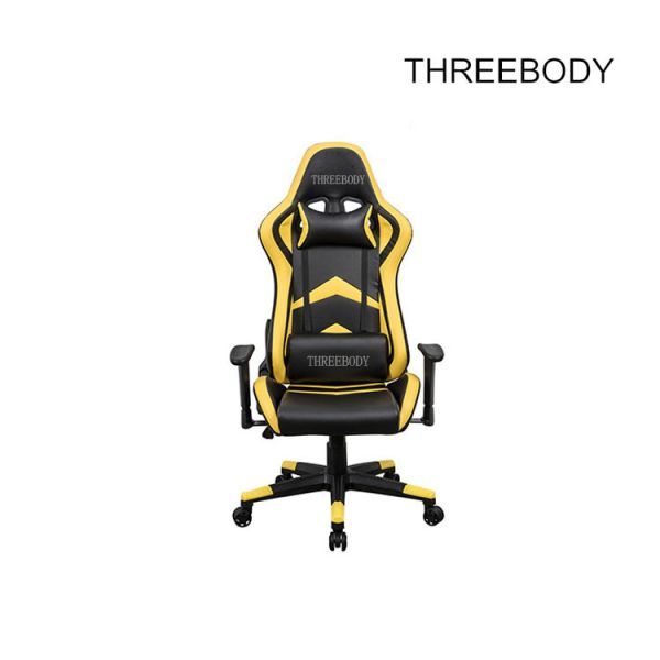 Player Seat Race Car Office Chair , Comfortable Bucket Seat Office Chair Black And Yellow