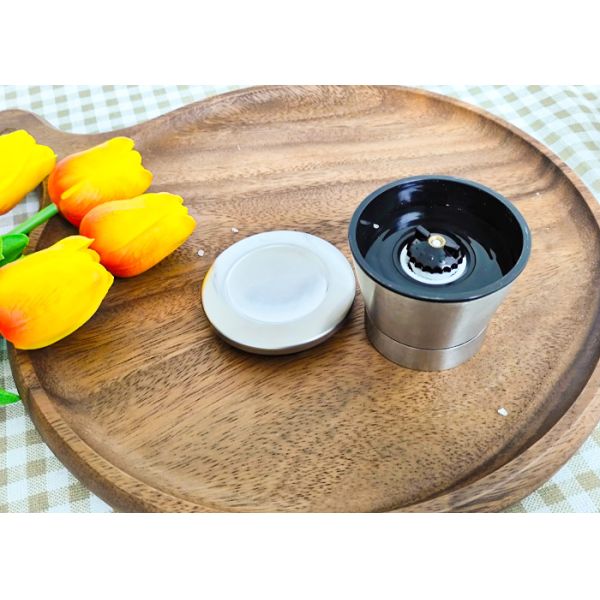 Máquina de rectificación de vidrio de diseño elegante Pimienta negra y molinillos de sal