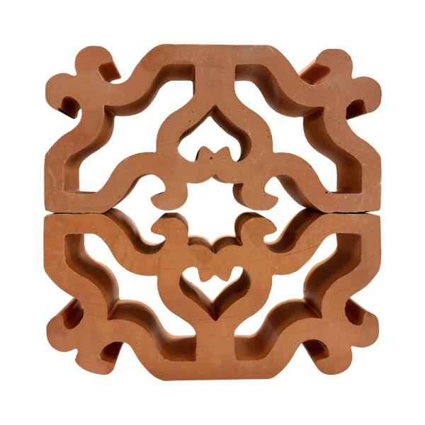 Construction Clay Red Breeze Block Decorative Perforated Bricks Wall Partition