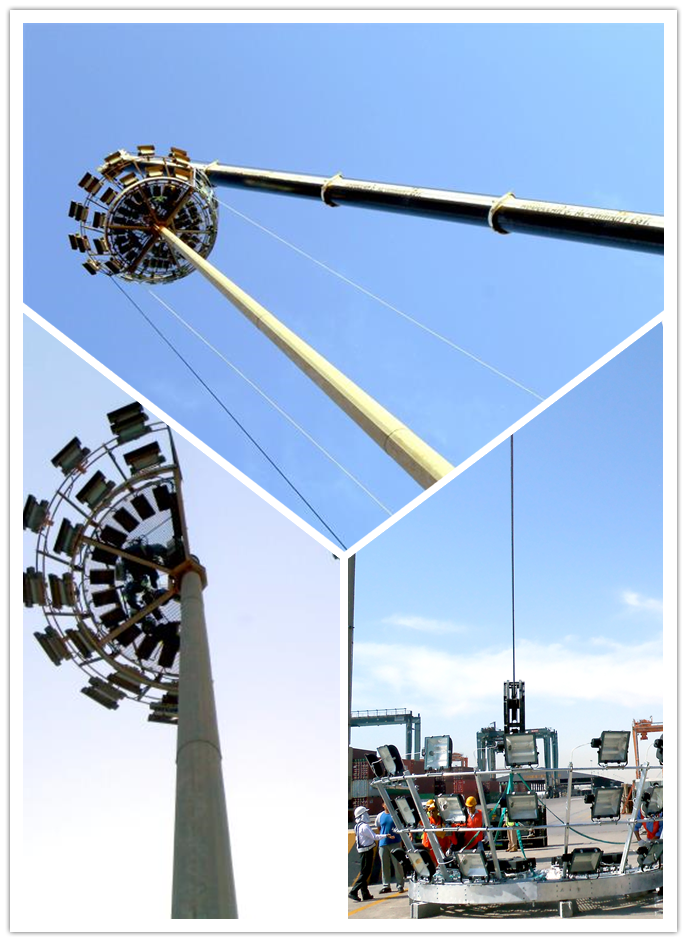 вне дверь в 20 метров гальванизировала высокий полюс рангоута включая все светильники