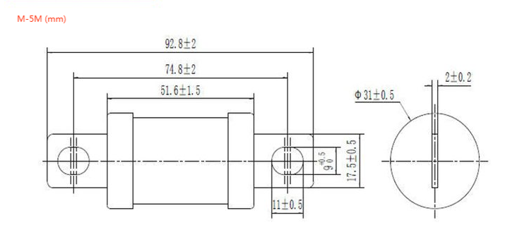 Взрывателя энергии взрывателей EV315M-5M трубки дорожного транспортного средства EV EVS взрыватель круглого керамического автомобильного автоматический